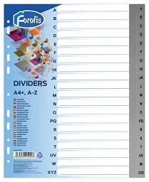 Dividers A4+ "A-Z" MAXI 0.13mm FOROFIS