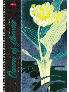Notebook A4 squared 80sh. spiral "Ocean of flowers"