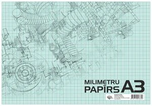 Milimetru papīrs A3 20lp.