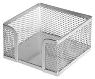 Metāla paliktnis papīra blokam FOROFIS 9.7x9.7cm (metāla siets, sudrabs)