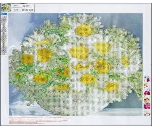 5D Diamond Mosaic KIT "Daisies" 40x50cm