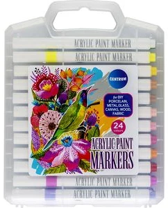 Acrylic paint markers set 24col. 1-3mm tip / PVC package