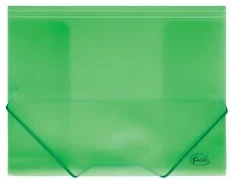 Document case A4*3.5cm FOROFIS 0.45mm w/elast.bands (transparent green)