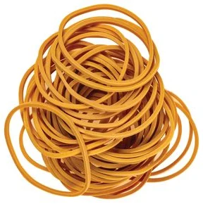 Gumijas naudai 50g diam.40mm (80%lateks) dzeltenas