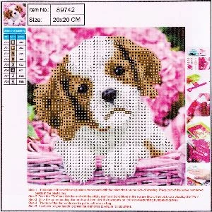 Dimanta mozaīka "Puppy" 20x20cm