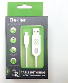 DEXLER USB Lightning kabelis 1M datu uzlādēšanai un pārsūtīšanai ar miega taimeri
