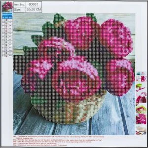 5D Diamond Mosaic KIT "Bouquet" 30x30cm