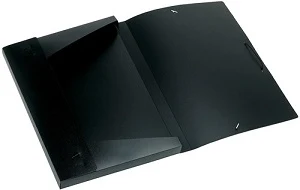 Document case A3 305 x 425 x 30mm elastic bands black VIQUEL