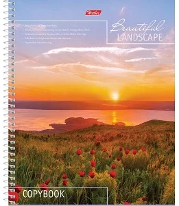 Notebook squared 100sh. spiral bound "Beautiful Landscape"