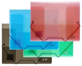 Document case A5 0.45mm with elastic bands assorted