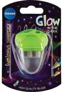 Zīmuļu asināmais plastmasas “Glow in the Dark”, ar savācēju, ar 2nažiem
