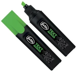Text marker green chisel tip 1-5mm black barrel FOROFIS