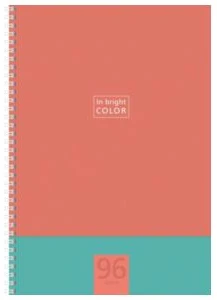 Notebook A4 squared 96sh. spiral bound "In bright color"