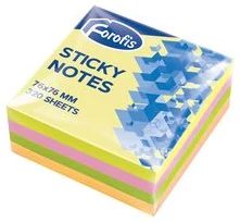 Līmlapiņas FOROFIS 76x76mm 320lp. (4 neona krāsas)