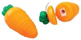 Zīmuļu asināmais plastmasas, ar savācēju, ar dzēšgumiju "Carrot" 80x35x35mm
