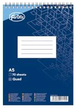 Bloknots A5 rūtiņu 70lp. ar spirāli FOROFIS