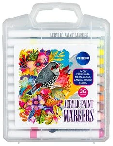 Acrylic paint markers set 36col. 1-3mm tip / PVC package