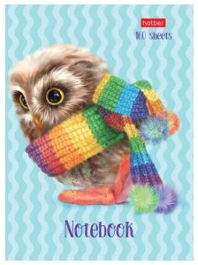 Notebook A6 squared 160sh. hard cover "Owlet"