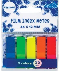 Пластиковые индексы 45*12mm 5neon цв.x25лист.