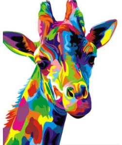 Akrila krāsas un kanvas attēlu gleznošana pēc numuriem "Giraffe" 30x40cm