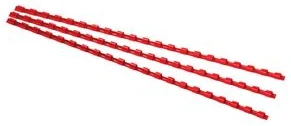 Spirāles plastmasas 6mm 25lp. FOROFIS 100gab. sarkanas