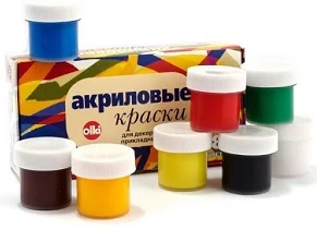 Akrila krāsas OLKI "Dekor" 8kr.x22ml