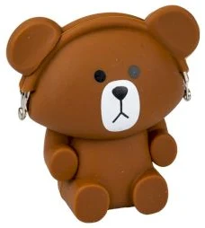 Wallet Bag “BROWN BEAR” Silicone. 20.5x13x3cm