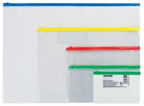 Zipper bag A4 (29.7x21cm) 0.14mm assorted