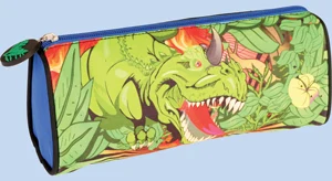 Pouch "Dinosaur" 22.5x8.5x7cm round (polyester)