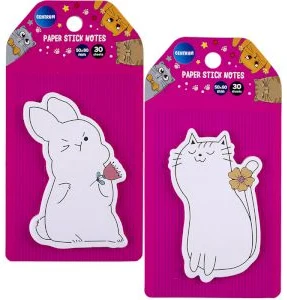 Papīra līmlapiņas-indeksi "Cute Cat&Rabbit" 30lp.
