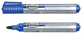 Permanent marker blue bullet tip FOROFIS