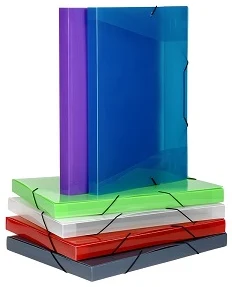 Document case A3 425 x 305 x 30mm elastic bands assorted VIQUEL