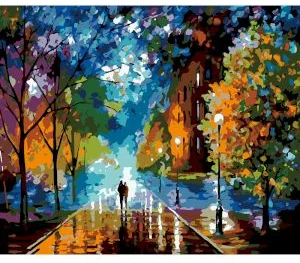 Akrila krāsas un kanvas attēlu gleznošana pēc numuriem "Night" 40x50cm