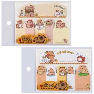 Papīra līmlapiņas-indeksi “Capybara” 6gb.x15lp.