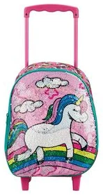 Bērnu mugursoma UNICORN uz riteņiem 30x10x37cm