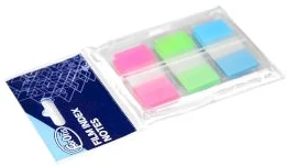 Plastikāta indeksi 44*20mm 3neon kr.x30lp. FOROFIS