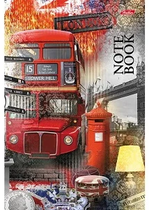 Klade A5 96lp. 4kr. cietos vākos ar foliju "London"