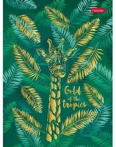 Bloknots A6 rūtiņu 80lp. cietos vākos "Gold of the Tropics"