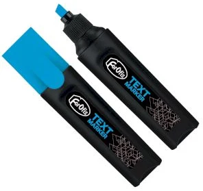 Text marker blue chisel tip 1-5mm black barrel FOROFIS