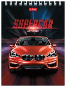 Notebook A6 squared 40sh. spiral bound "Super Car"