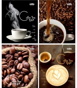 Notebook sguared 96sh. "Coffee Time"