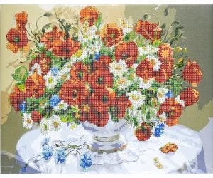 Dimanta mozaīka 5D "Poppies" 40x50cm