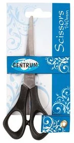 Šķēres 14сm "Centrum" ar melniem rokturiem