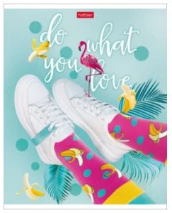Notebook squared 48sh. with glitter cover "Do what you love"