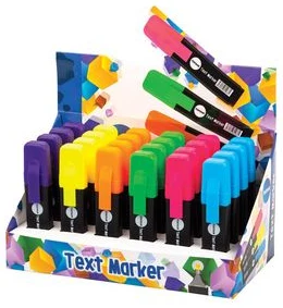Text marker chisel tip 1-5mm 6 assorted colors "Neon"