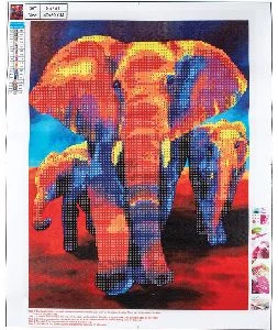 Dimanta mozaīka "Elephant" 40x50cm