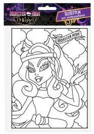 Izkrāso vitrāžu "Monster High" 17X13cm assorti