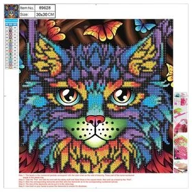 5D Diamond Mosaic KIT "Cat" 30x30cm