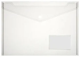 Envelope plastic A4 with button 0.16mm transparent PP