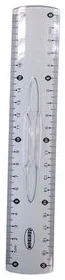 Ruler plastic 20cm clear